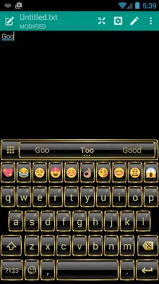 Emoji Keyboard Frame Gold android App screenshot 4