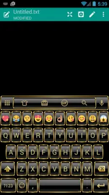 Emoji Keyboard Frame Gold android App screenshot 5